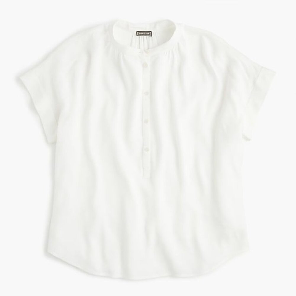 J. Crew -  Point Sur Drapey Popover Shirt Blouse; Size M